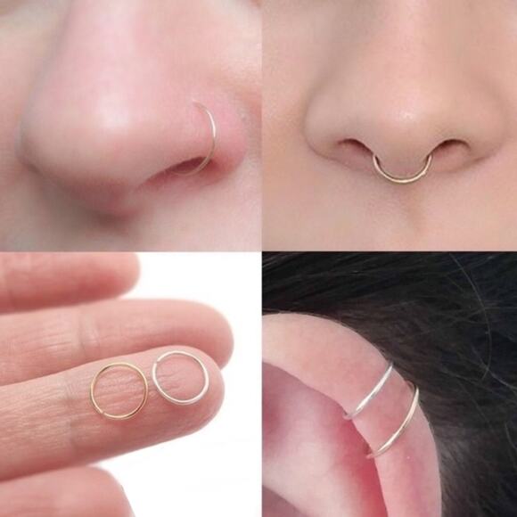 5 Stainless Steel Hoops 6mm - Picture 4 of 6